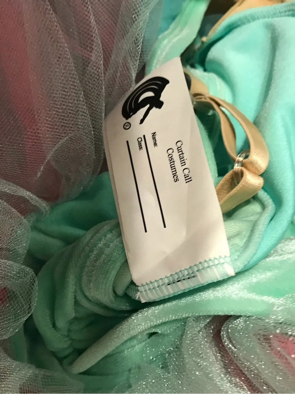 Curtain Call Girls Small Ballet Dance TuTu Costume Teal Blue